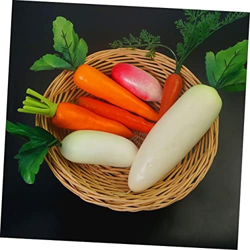 Ciieeo 3 Pack Artificial Carrots and Radishes for Photography