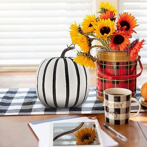 Kepfire 7 Inch Extra Large Artificial Foam Pumpkin White