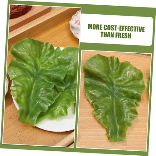 20PCS Artificial Lettuce Leaf Props for Home Restaurant Decor