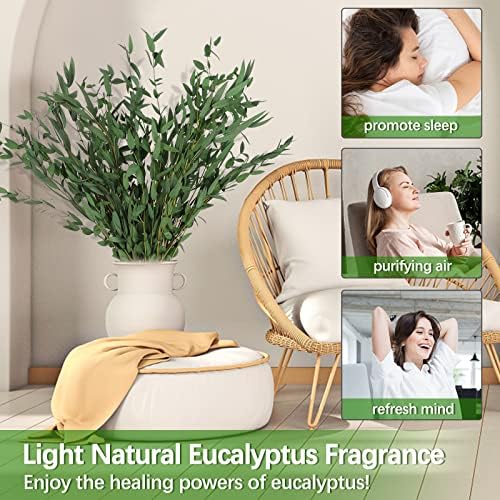 Real Eucalyptus Stems 20PCS 17 Inch Dried Greenery Decor