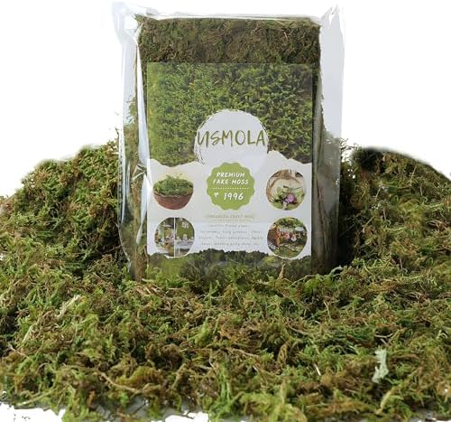 USMOLA Artificial Moss 8 Oz Green Moss for Decor