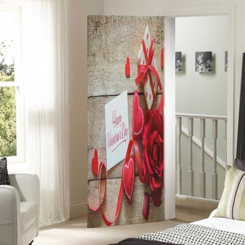 Susiyo Red Hearts Halloween Door Cover 32x79 in