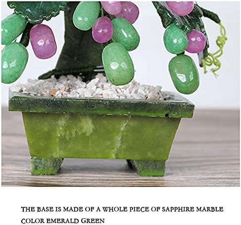 Artificial Bonsai Tree Tabletop Decor with Jade Carving