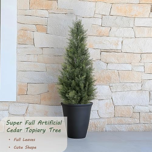 Bellacat 3ft UV Resistant Artificial Topiary Trees 2Pack 1