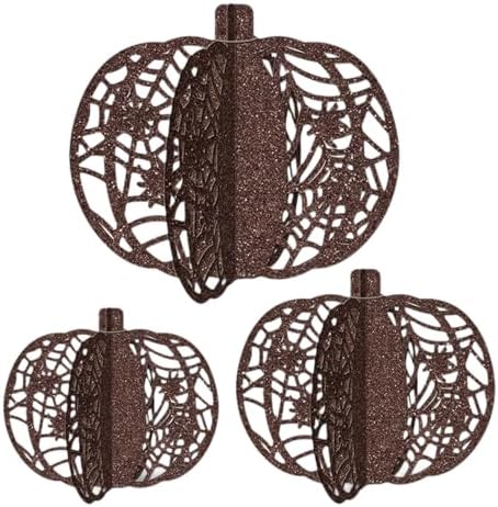 3 Pcs Artificial Pumpkins Decorations for Halloween and Thanksgiving