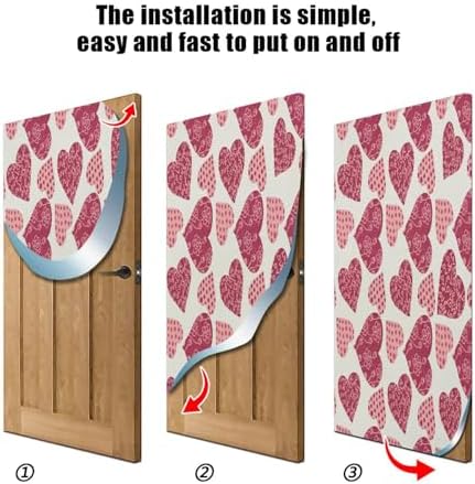 Susiyo Heart Door Decoration 32x79 Inches Stretch Fabric