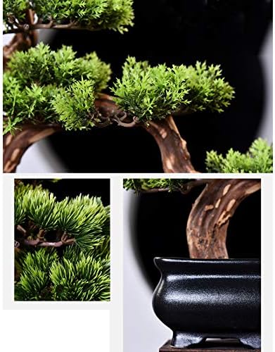 Artificial Bonsai Tree with Wooden Base for Home Office