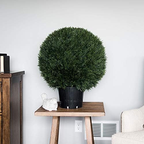 Vickerman 20 Inch Artificial Silk Cedar Topiary Ball