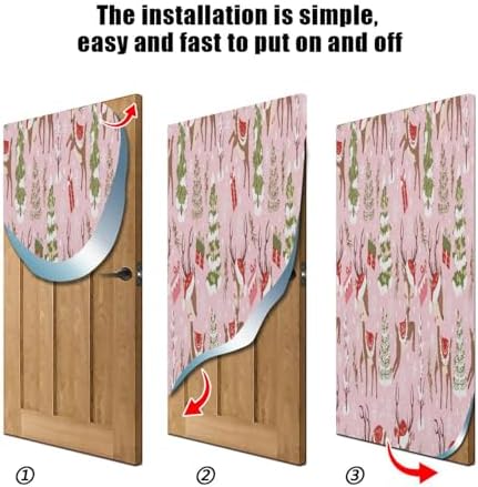 Susiyo Winter Deer Door Cover Christmas Decoration 32x79 in