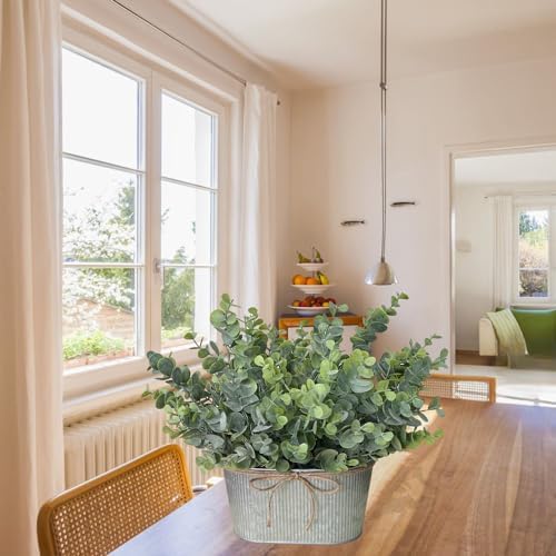 Hopeme Artificial Eucalyptus Leaves Table Centerpiece