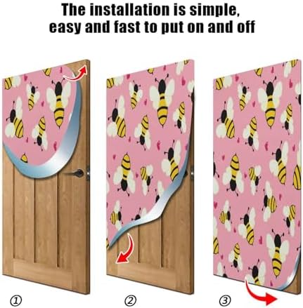 Susiyo Tiny Bee Halloween Door Cover Stretch Fabric 32x79 in
