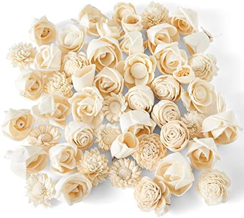Mini Sola Wood Flower Assortment 50 in a Set