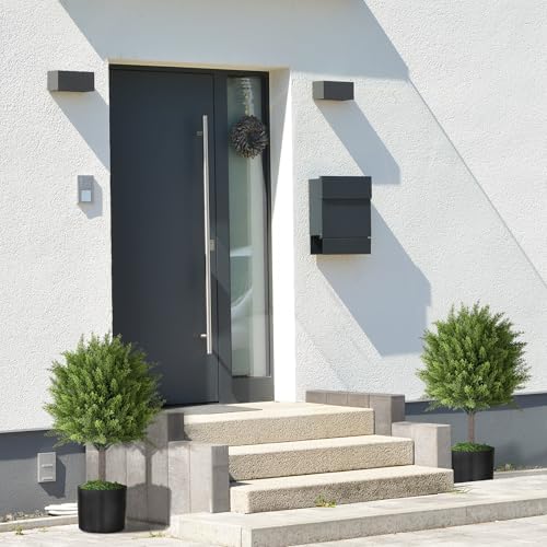 HOMCOM Artificial Topiary Set of 2 Indoor Outdoor Plants