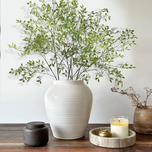 CEWOR 4pcs Artificial Greenery Branches for Tall Vase Decor