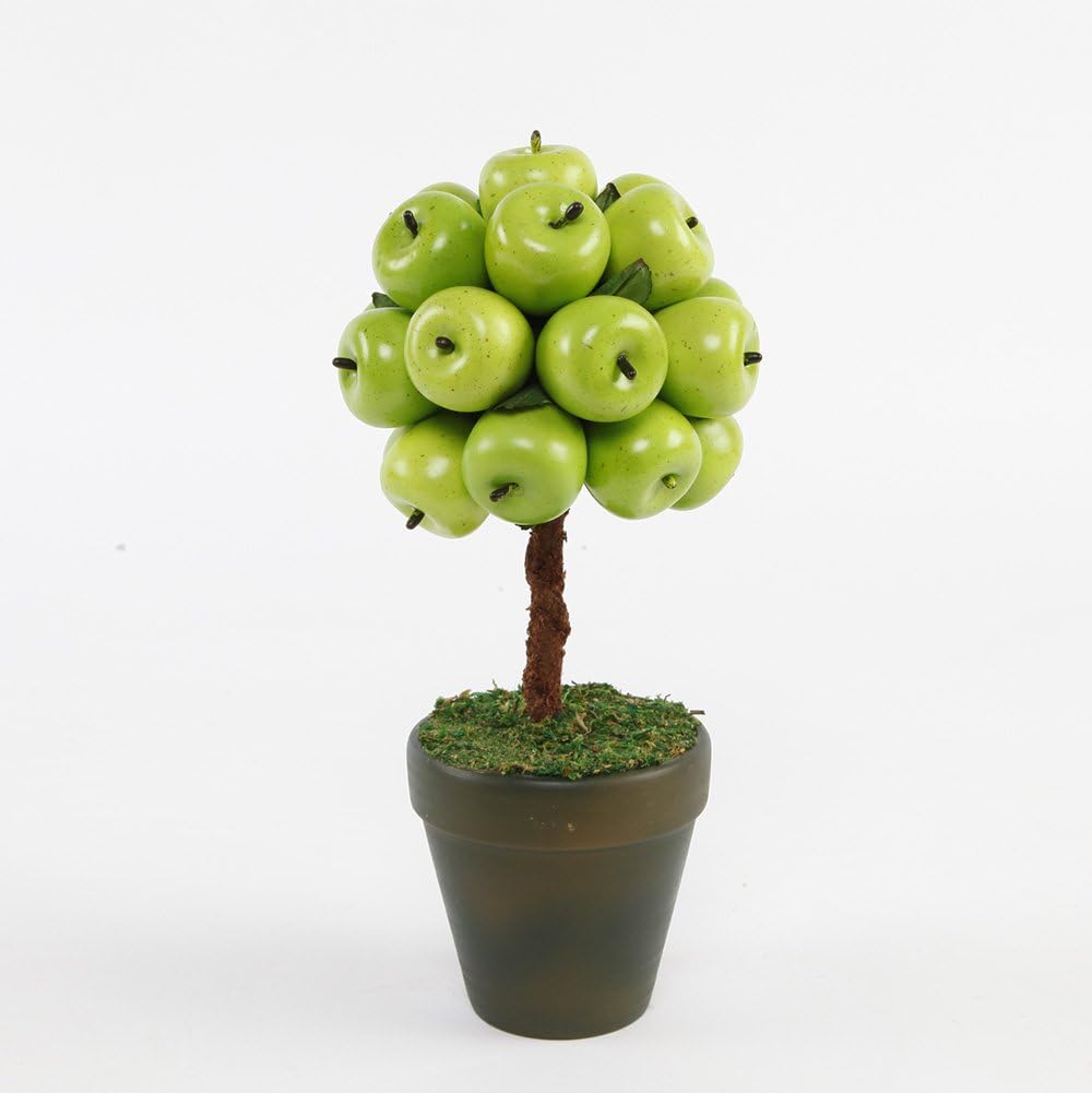 Flora Bunda PT475E Artificial Topiary Green Apple in Ceramic Pot