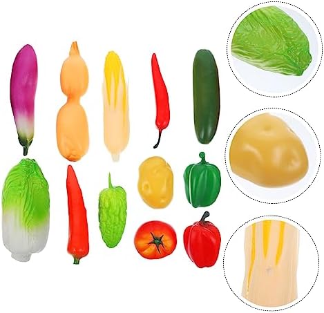 12pcs Artificial Vegetable Models for Educational and Decorative Use