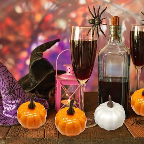 12PCS Artificial Pumpkins for Halloween Decor