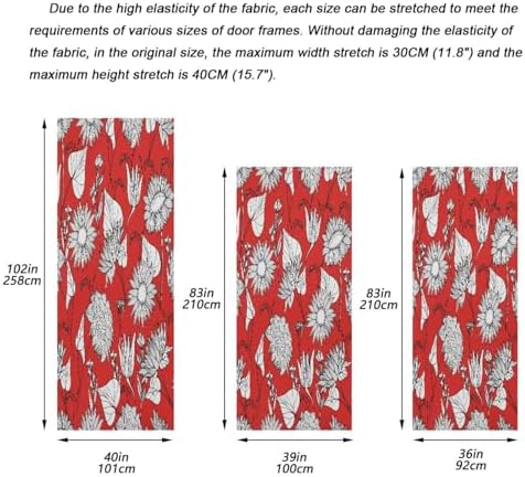 Susiyo Autumn Wildflowers Halloween Door Cover 32x79 in