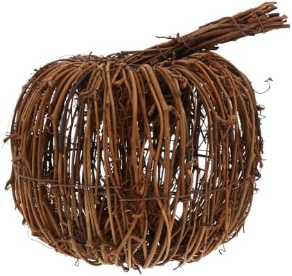 Artificial Rattan Pumpkin Decor 15cm for Halloween Fall