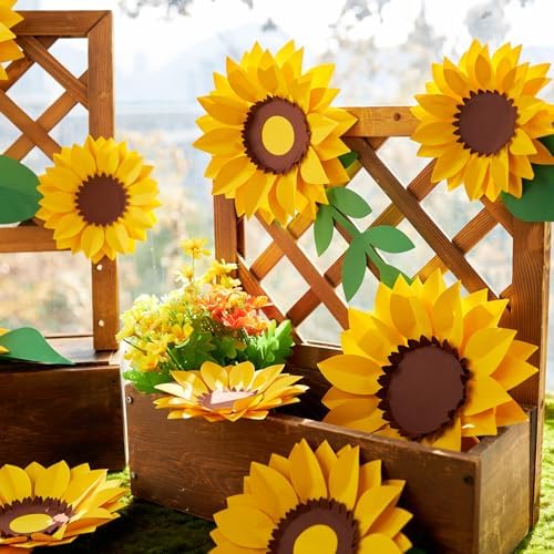 PATTEPOINT 11PCS 3D Paper Flowers Wall Decorations