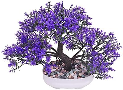 Artificial Pine Bonsai Tree with Pot and Stone