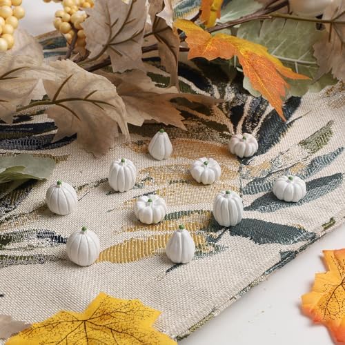 Winemana Mini Pumpkins Fall Decorations 80 Pack White