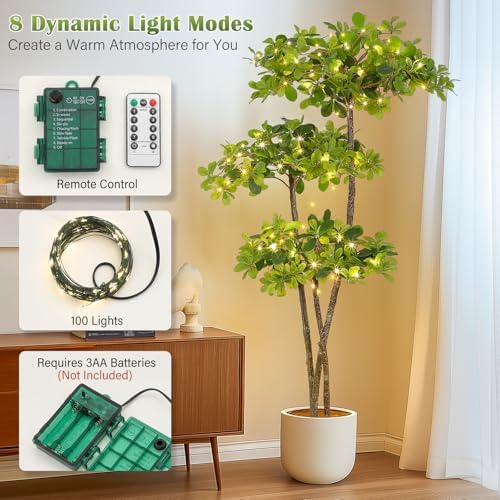 GarveeHome Artificial Black Olive Tree with LED Lights