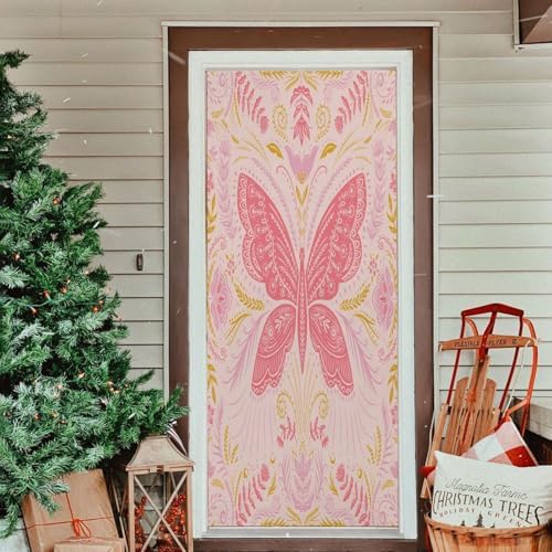Susiyo Art Floral Butterfly Halloween Door Cover