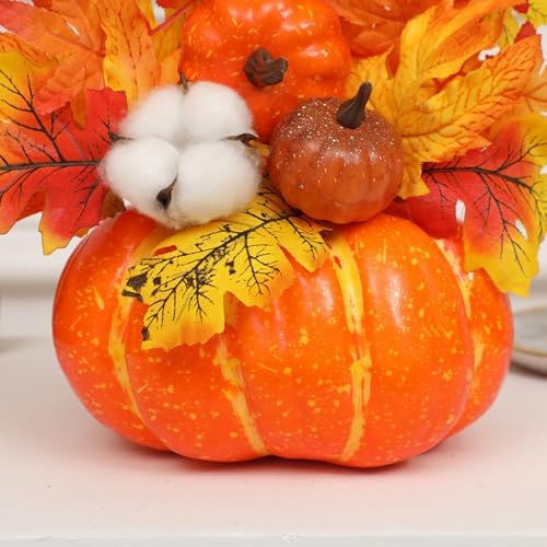 Ochine 12 Inch Artificial Pumpkin Fall Decor for Home