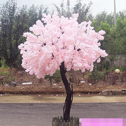 QIUPAI Peach Flower Artificial Cherry Blossom Tree