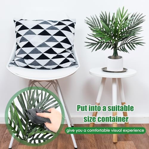 Jexine 4 Pcs 16 Inch Artificial Palm Tree Set