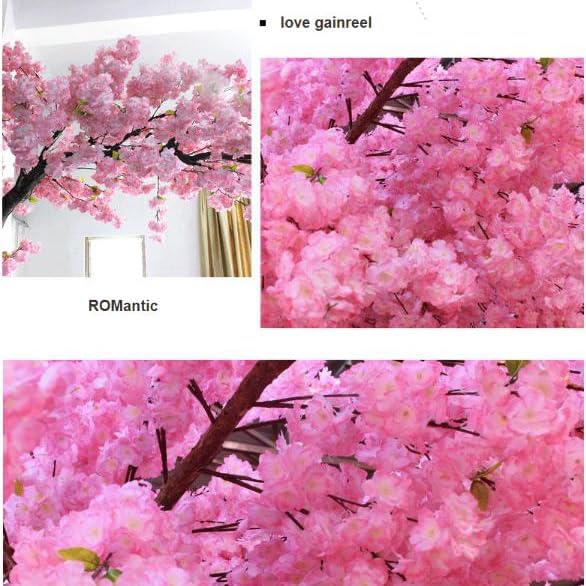 QIUPAI Round Pink Cherry Blossom Artificial Tree 1x09m
