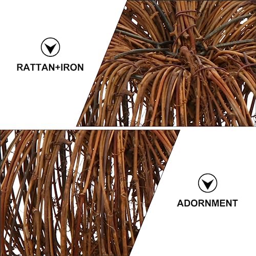 VOSAREA Halloween Rattan Pumpkin Decor 20CM
