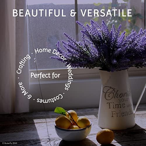 Butterfly Craze Artificial Lavender 8-Piece Bundle