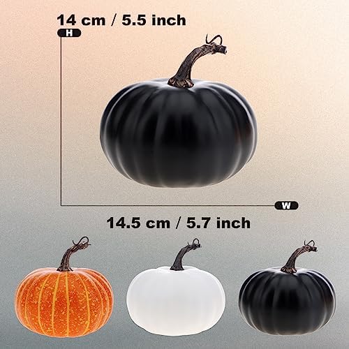 Gresorth 55 Inch Artificial White Pumpkin Decor