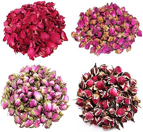TooGet Artificial Flowers Petals Buds Rose 4 Bags Set