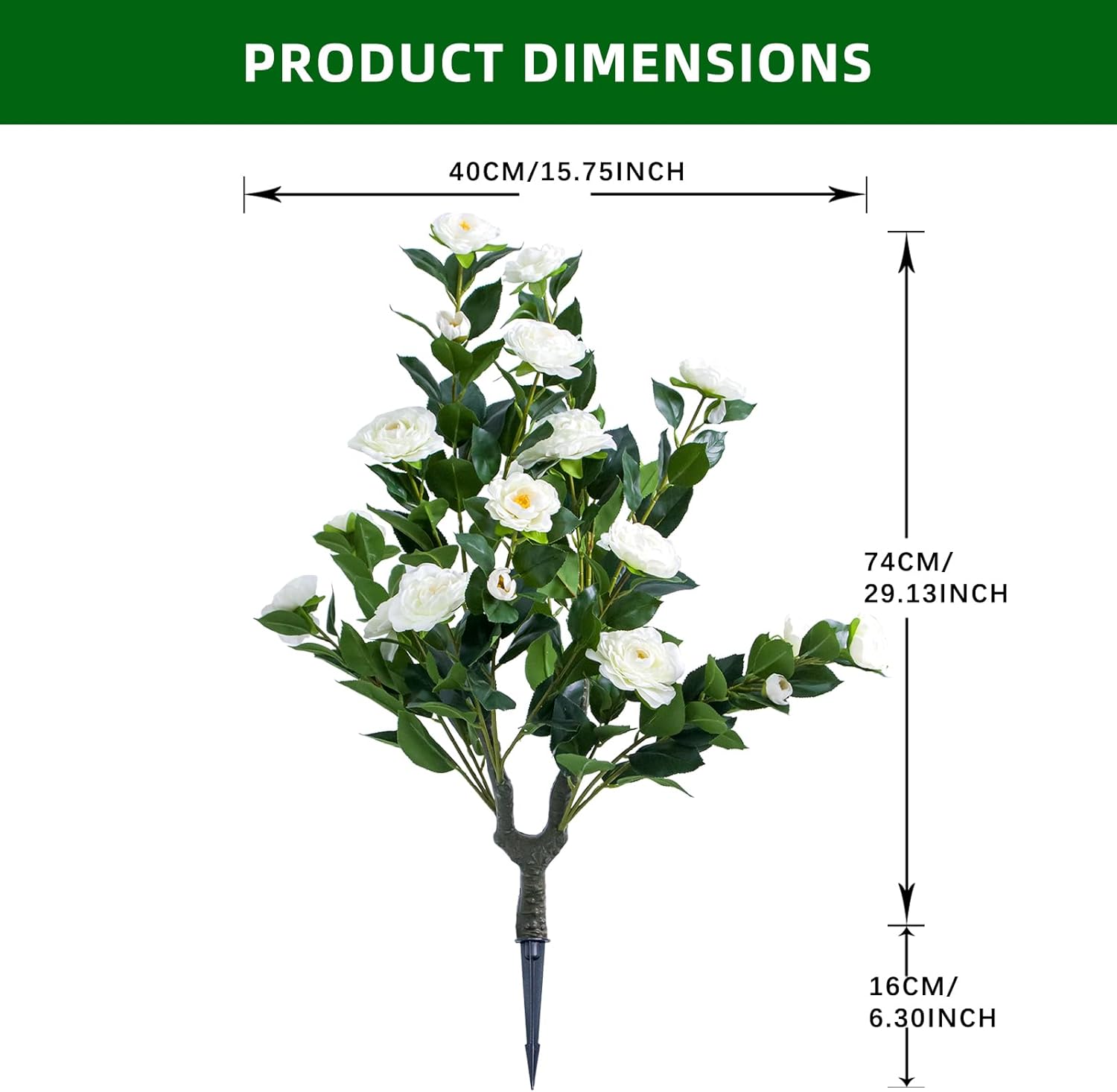 354 Inch Artificial Topiary Tree Set of 2 White Camellia
