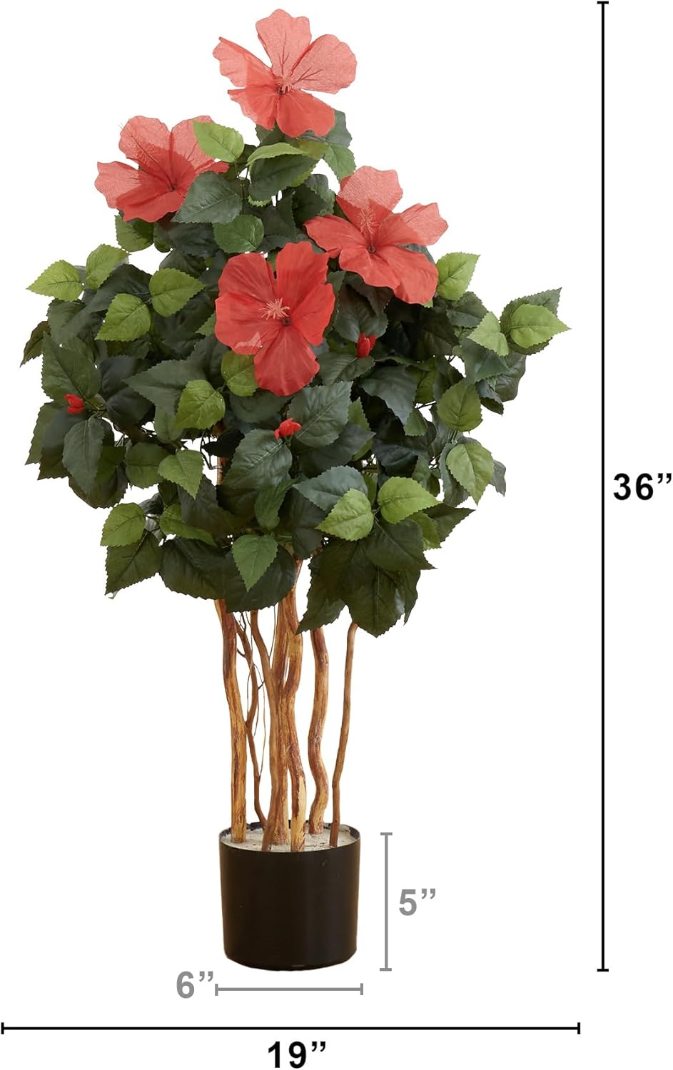 Nearly Natural 3ft Artificial Hibiscus Tree