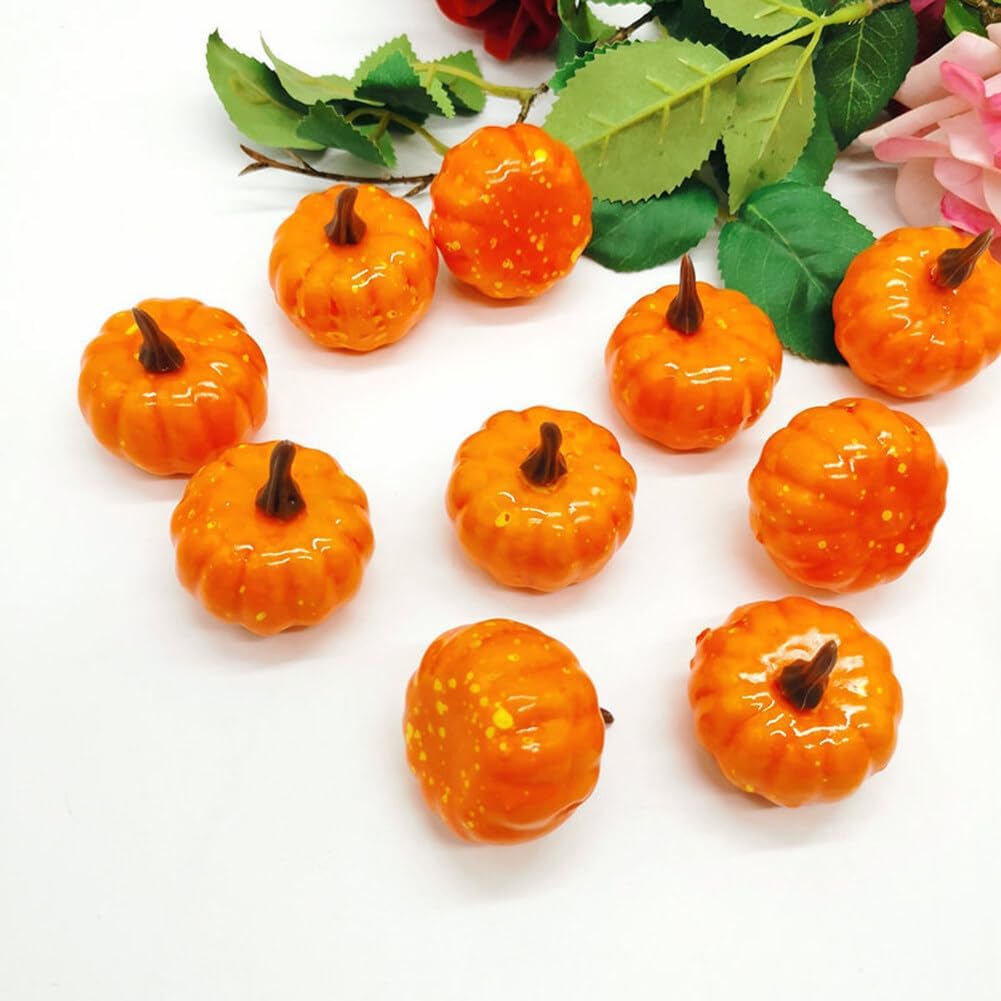 12PCS Artificial Pumpkins for Halloween Decor