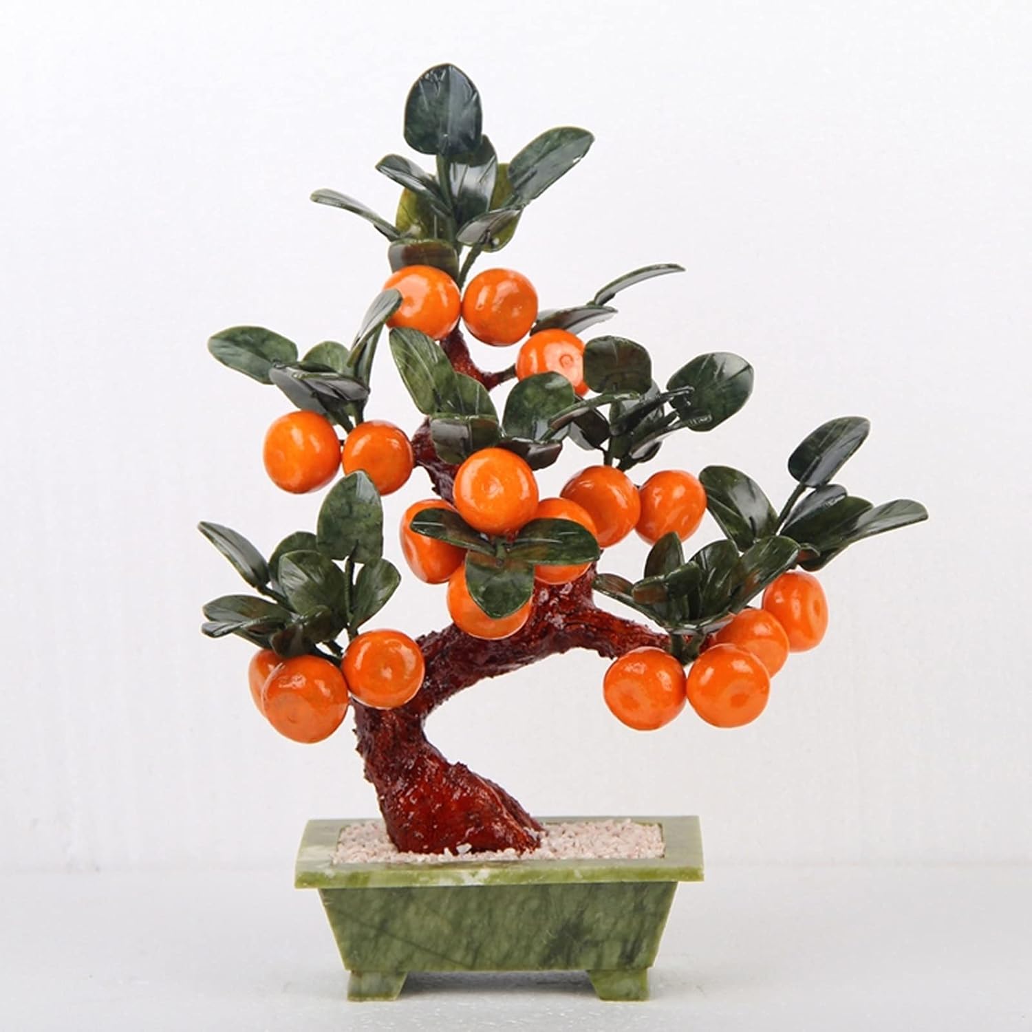 Artificial Bonsai Tree with Jade Carving and Kumquat Style