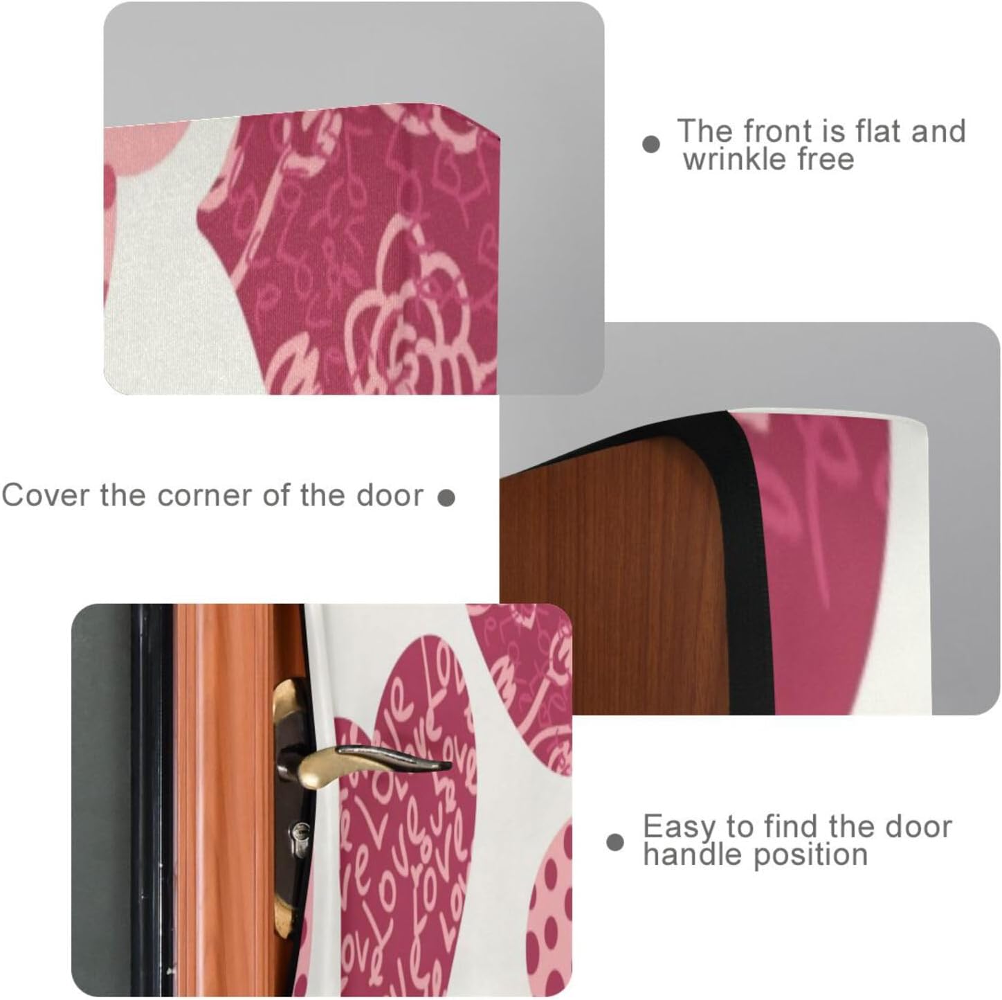 Susiyo Heart Door Decoration 32x79 Inches Stretch Fabric