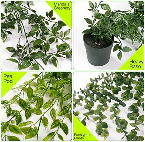 Sggvecsy 3 Pack Artificial Hanging Plants for Home Decor