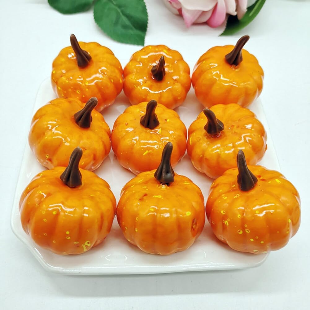 12PCS Artificial Pumpkins for Halloween Decor