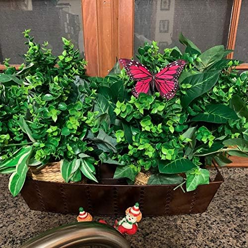 8 Bundles UV Resistant Artificial Boxwood Plants