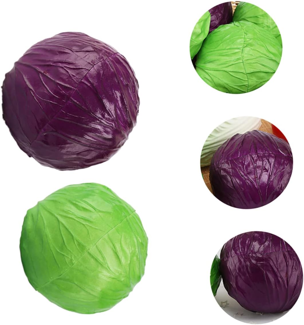 Ciieeo 2pcs Lifelike Artificial Cabbage Plant for Home Decoration