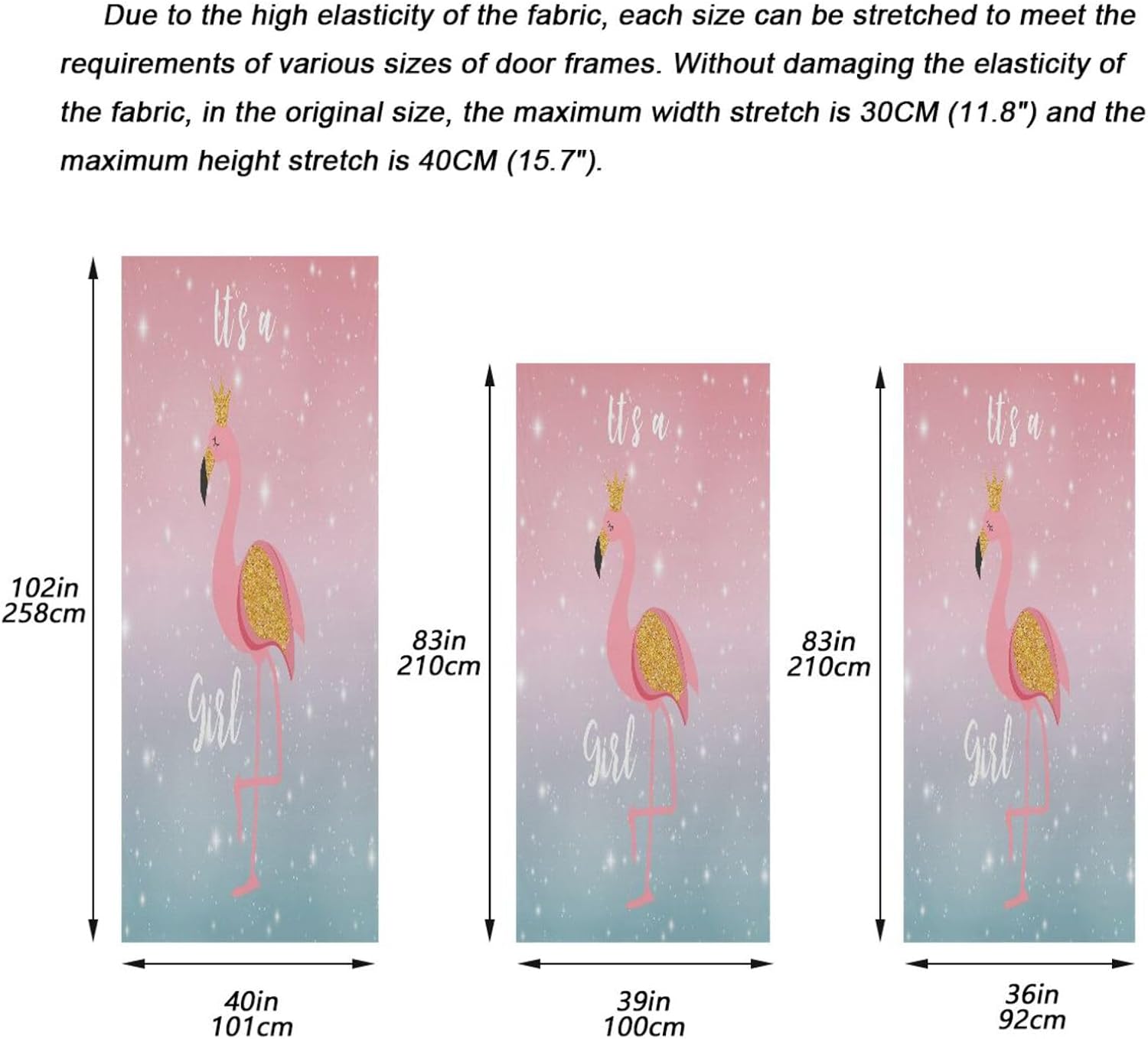 Susiyo Shining Flamingo Princess Halloween Door Cover
