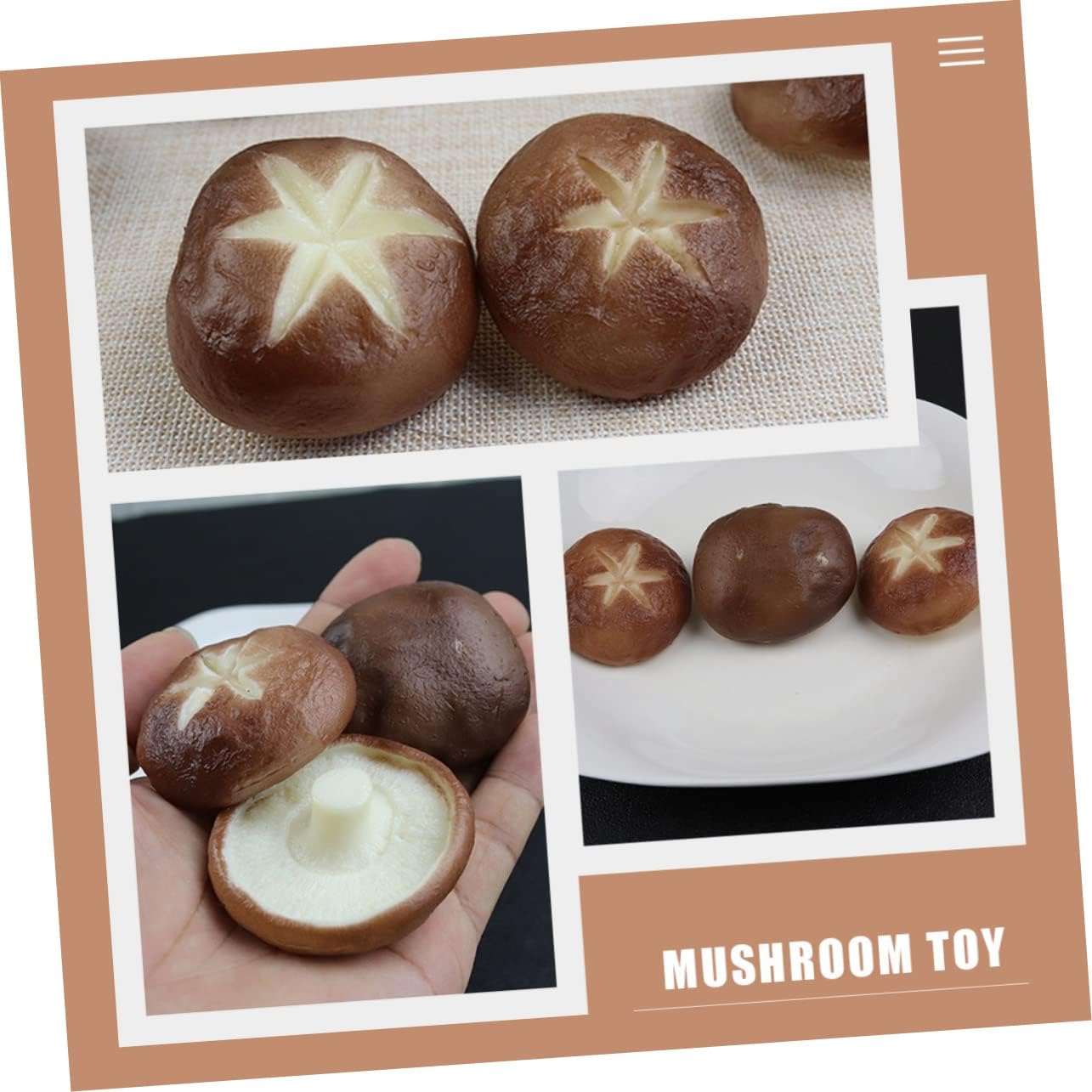 Amosfun 6pcs Decorative Simulated Mushroom Models