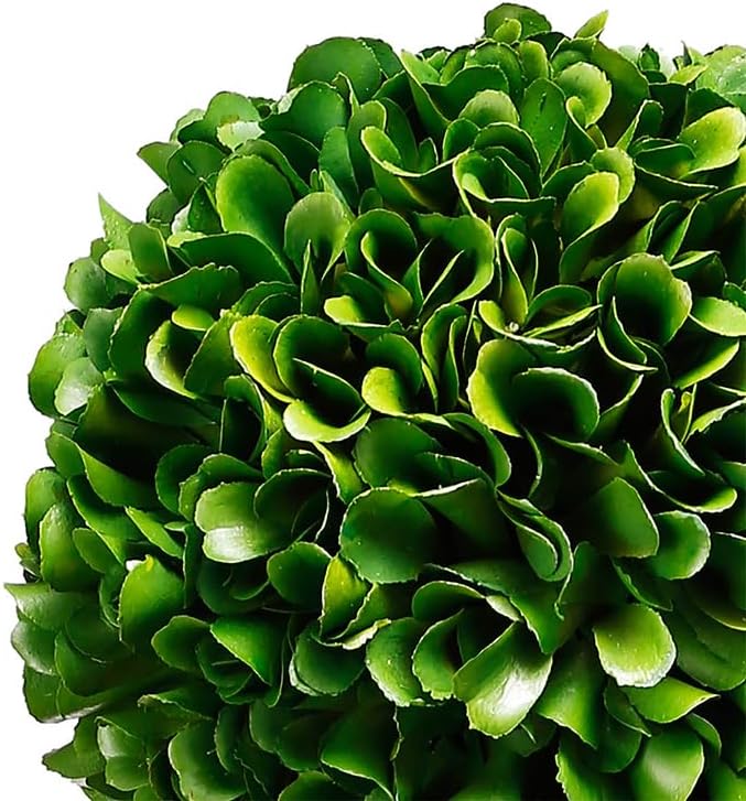 2024 22 Inch Artificial Boxwood Double Ball Topiary in White Pot