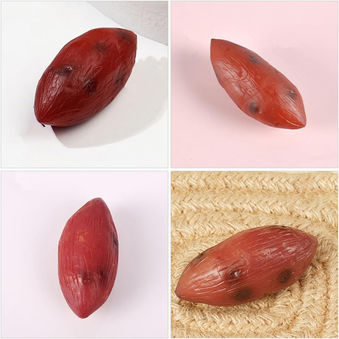 Realistic Vegetable Models Set of 6 Resin Fake Sweet Potatoes