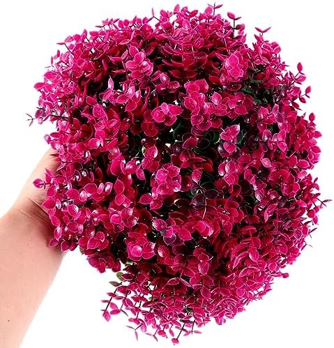 LIOOBO Artificial Topiary Balls Purple Eucalyptus Decor